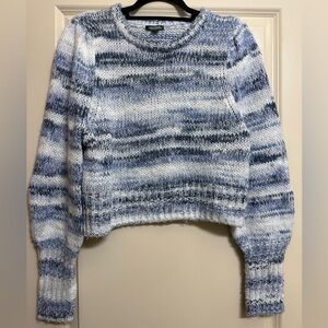 Wild Fable Blue Watercolor Knit Crewneck Sweater Women's Sz Large